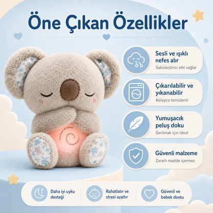 Toyzie - Sevimli Nefes Alan Işıklı Peluş Uyku Arkadaşı Koala