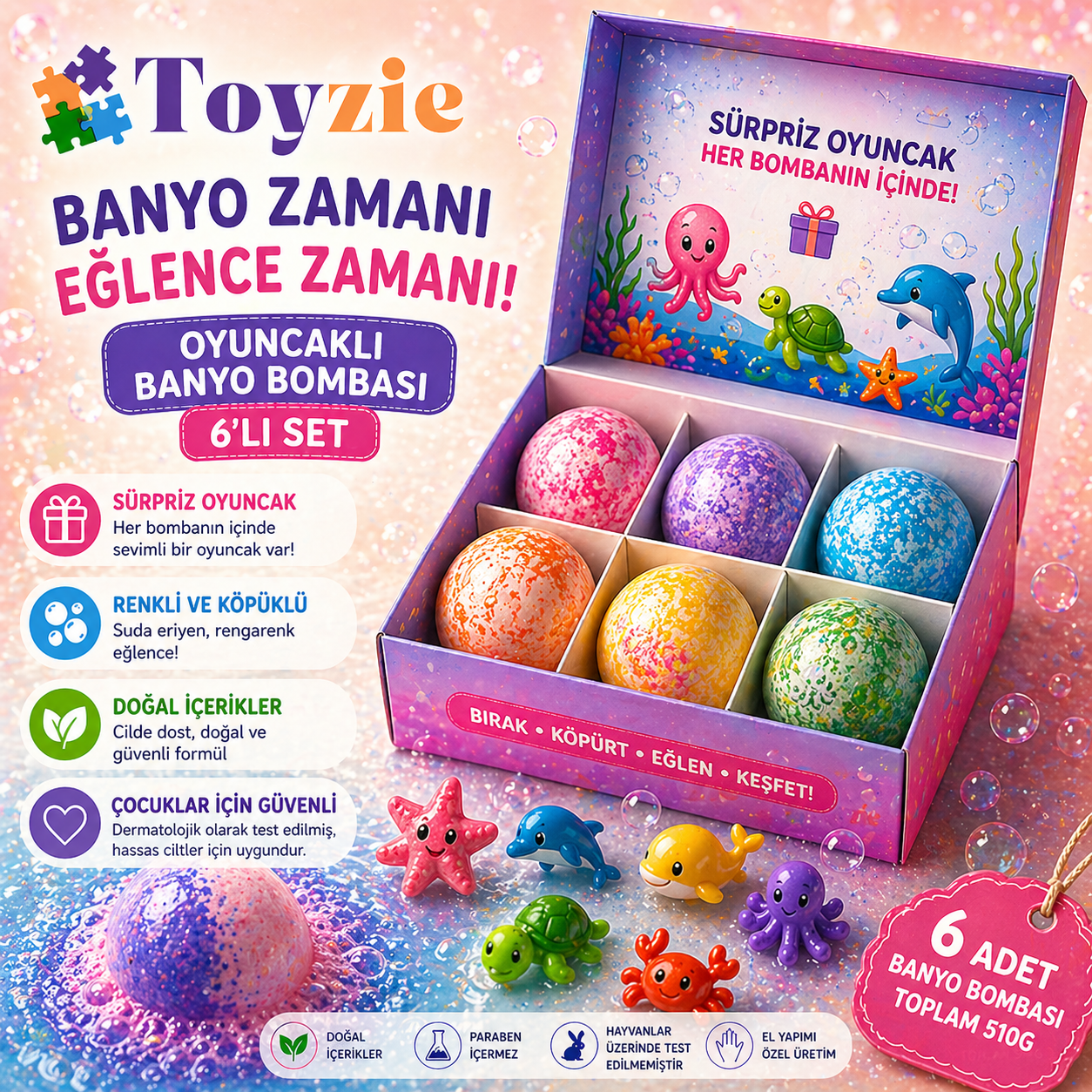 Toyzie Oyuncaklı Banyo Bombaları