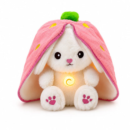 Toyzie - Nefes Alan Işıklı Peluş Uyku Arkadaşı Çilek Tavşan